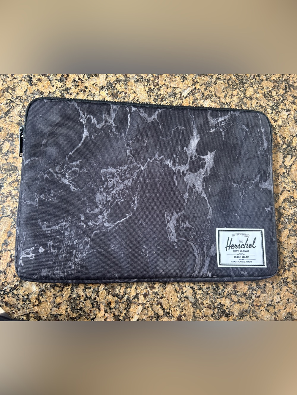 Herschel Black Marble Anchor Laptop Sleeve 15/16